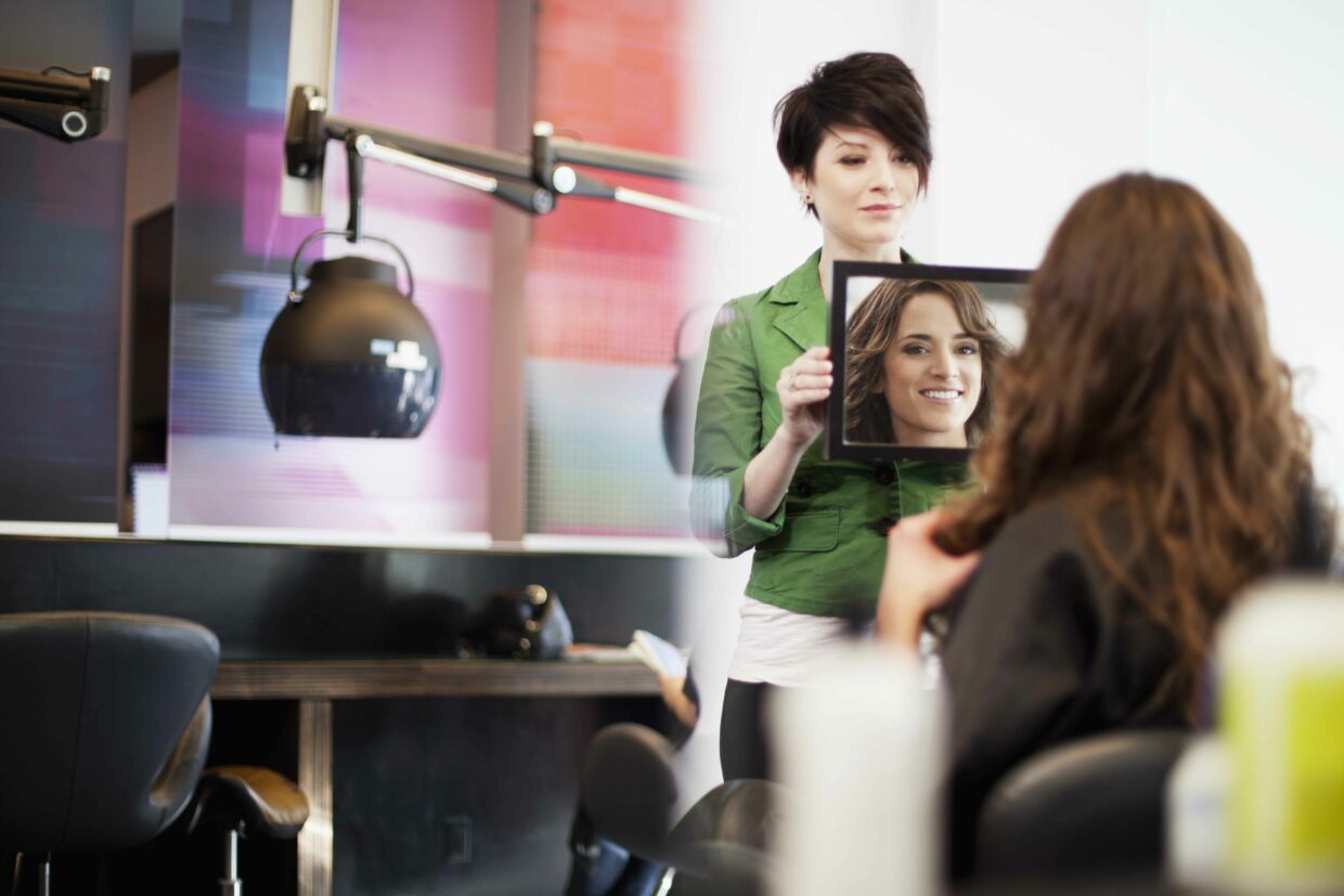 hairstylists working at hair salon